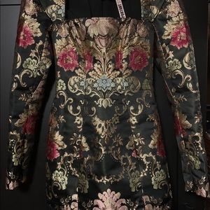 House Of CB Mona Dress Jacquard Boned Bustier Dress XS.NWT